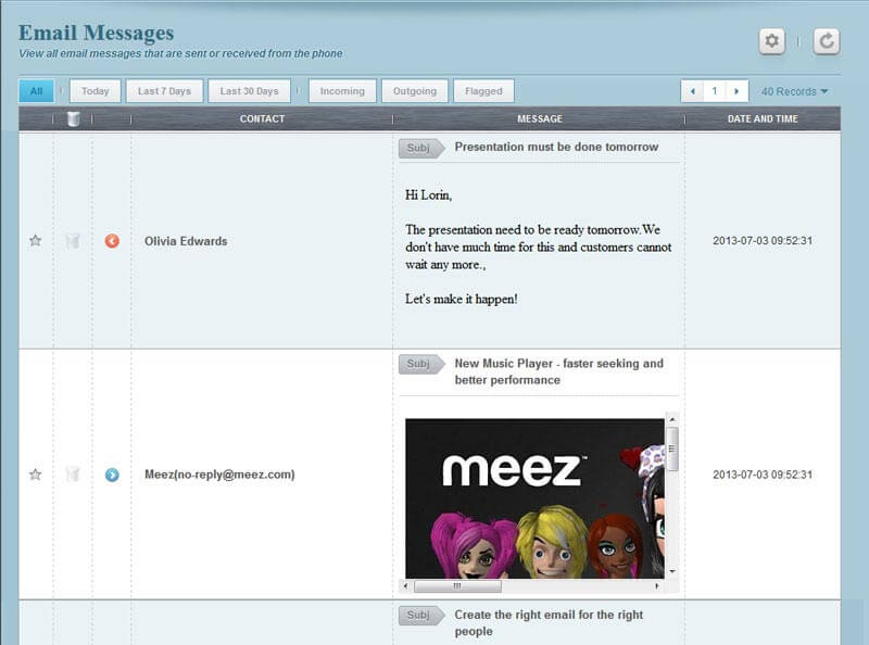 Email Messages