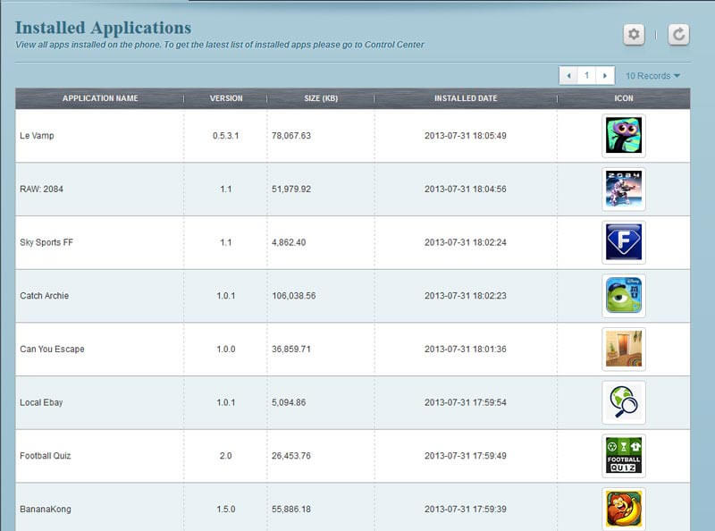 Installed Applications
