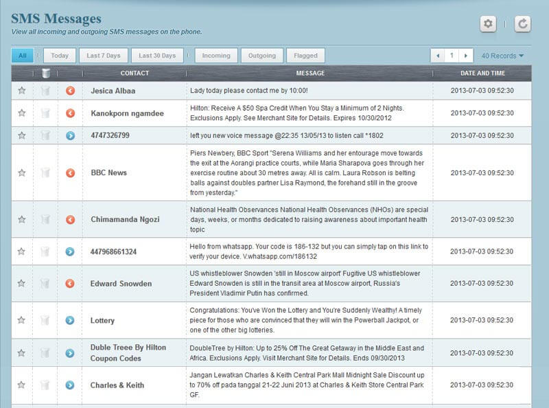 SMS Messages